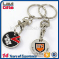 Custom shopping trolley coin keyring